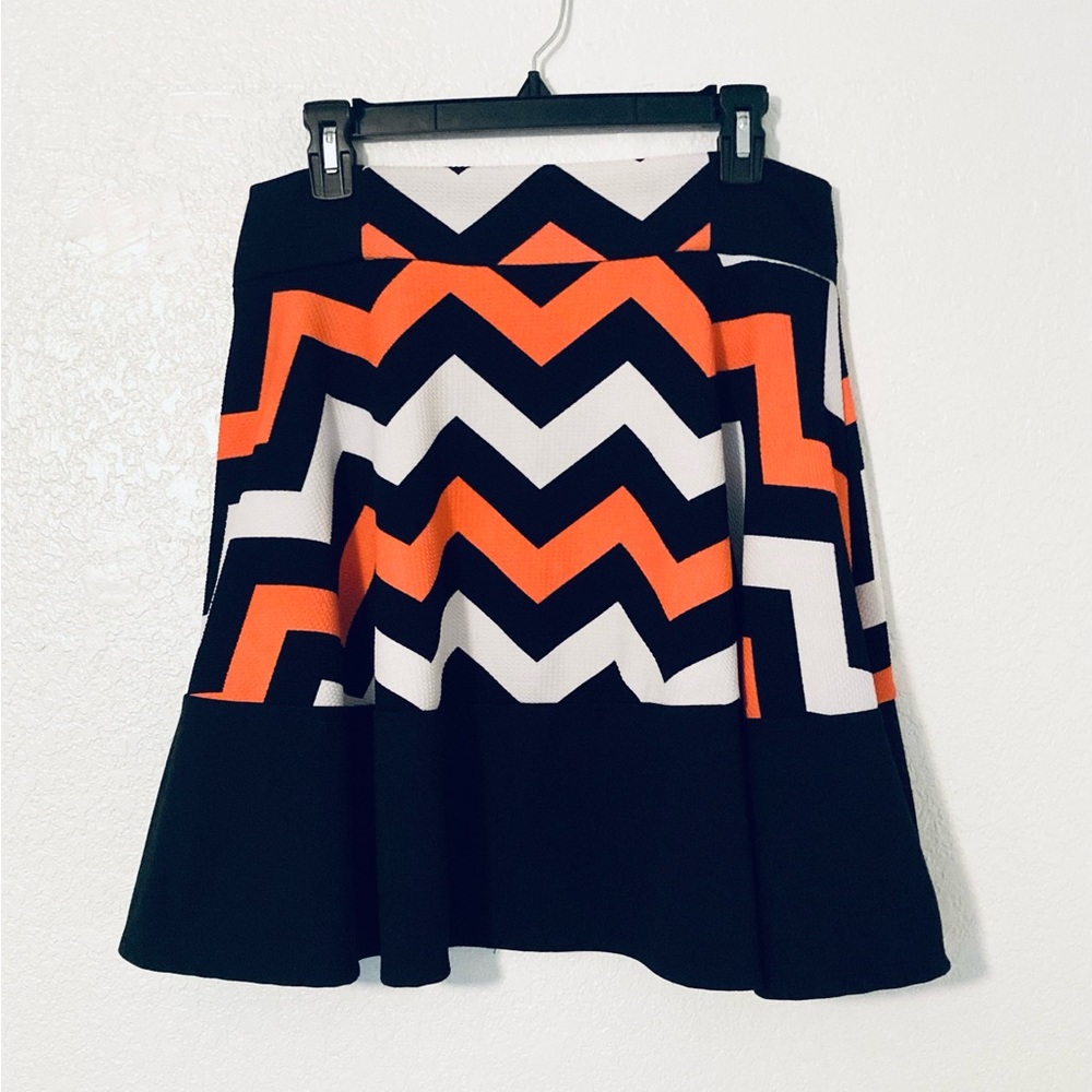 Nordstrom Chevron Skirt (Orange/Black)